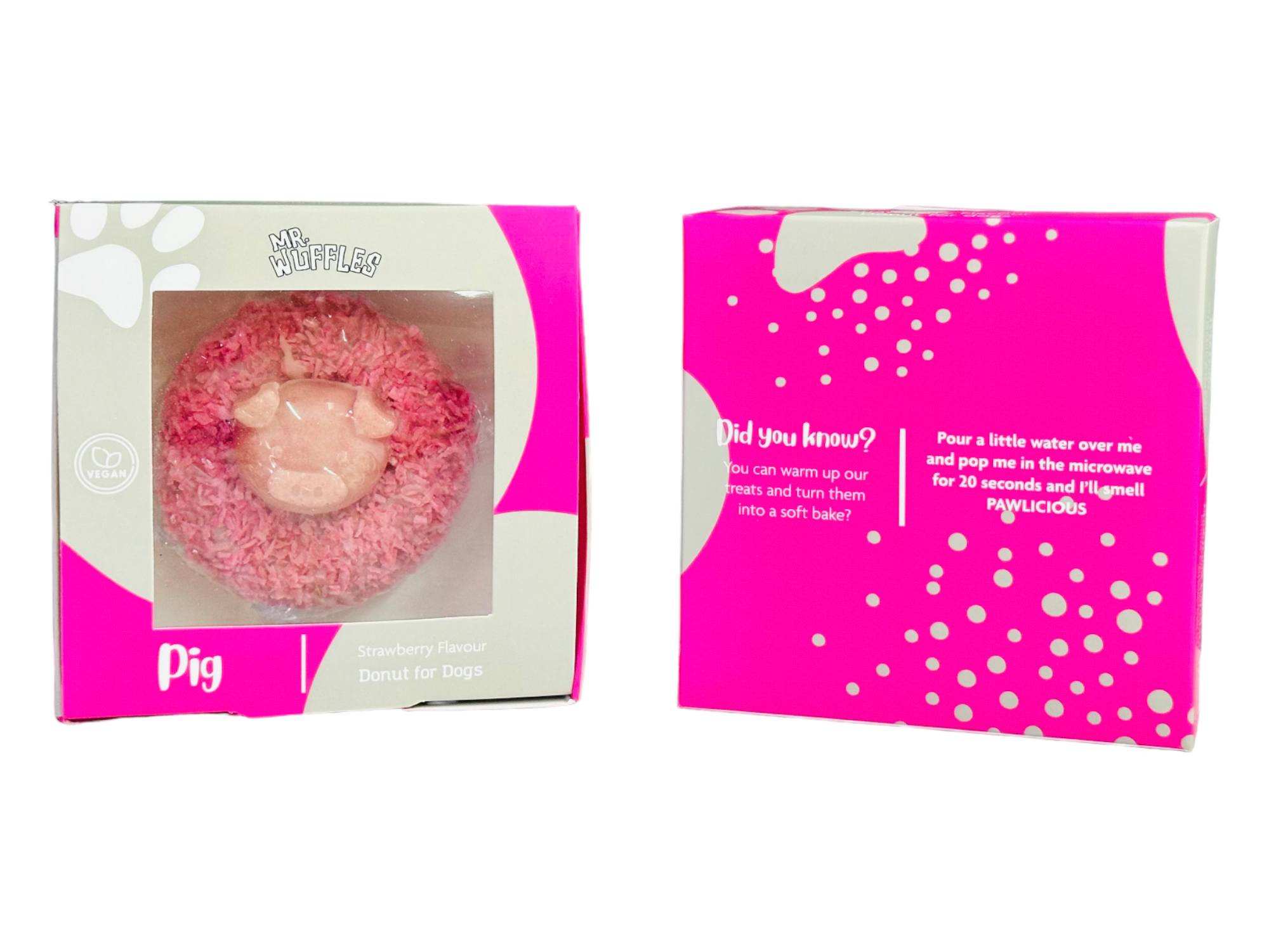 MR WUFFles – wholesale Pet treats – Dog – Here Little Piggy Dog Donut Treat - Strawberry Flavour2