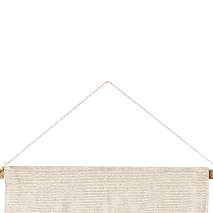 Foreside Home & Garden - Wholesale Sign - Claudia Cotton Embroidered Hanging Open Closed Sign Fringe5