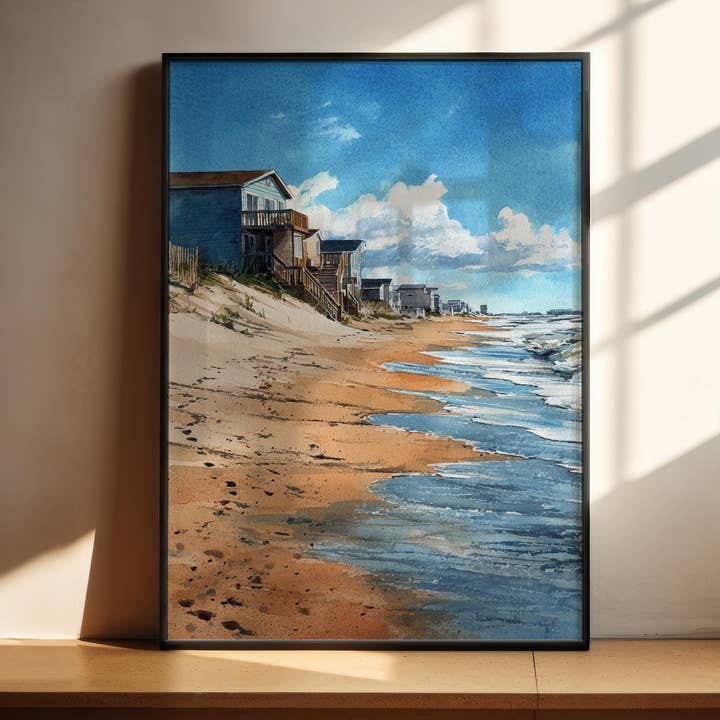 Ocean City MD Watercolor Art Ocean City Travel Print Ocean City Maryland Artwork Maryland Decor Maryland Wall Art for wholesale by Premium Travel Art