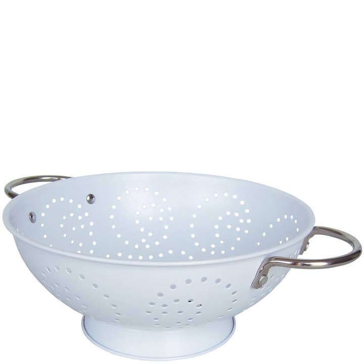 Scolapasta in metallo bianco satinato per la vendita all'ingrosso da parte di Laroom