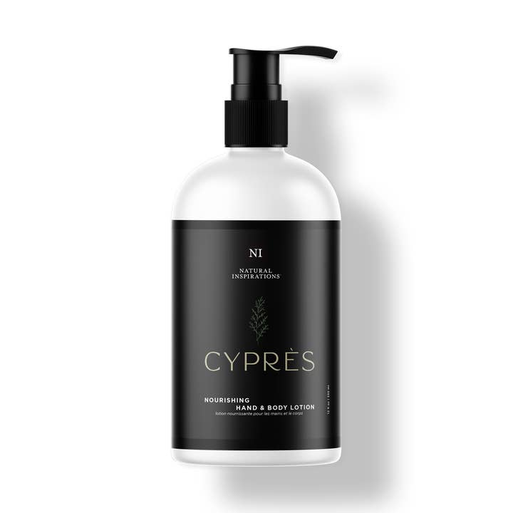 Cyprès Moisturizing Hand + Body Lotion - 12 oz for wholesale by Natural Inspirations