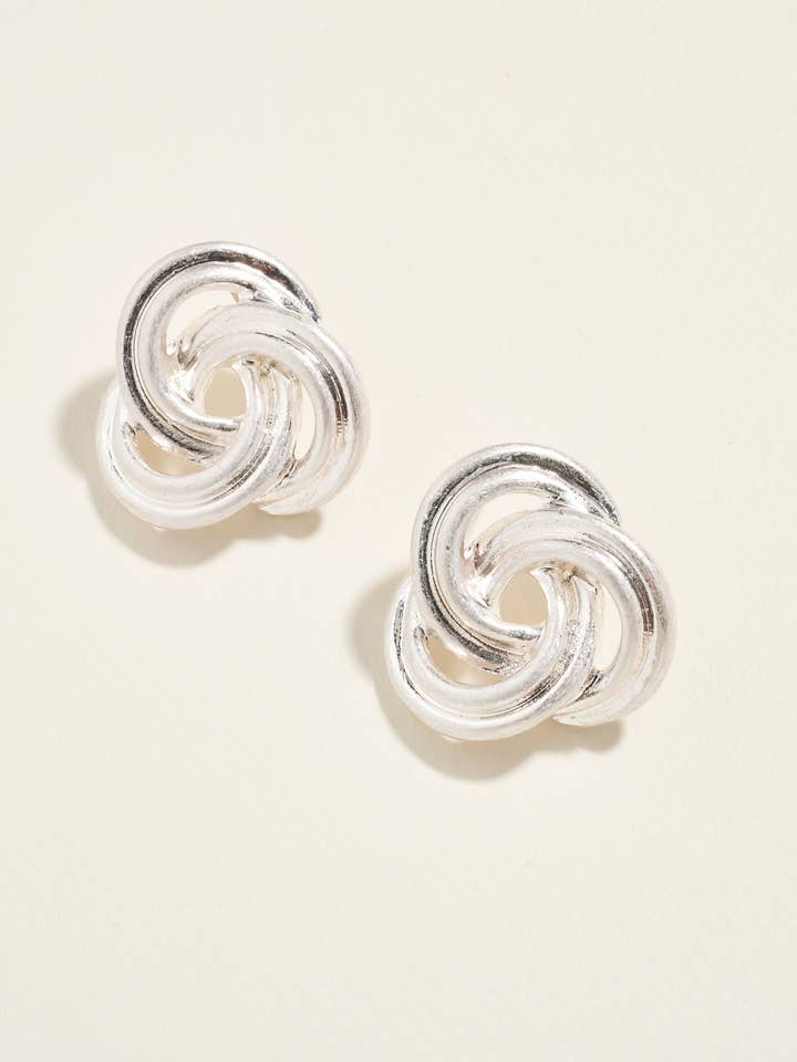 Vintage Textured Metal Titanium Post Earrings for wholesale by Designature New York