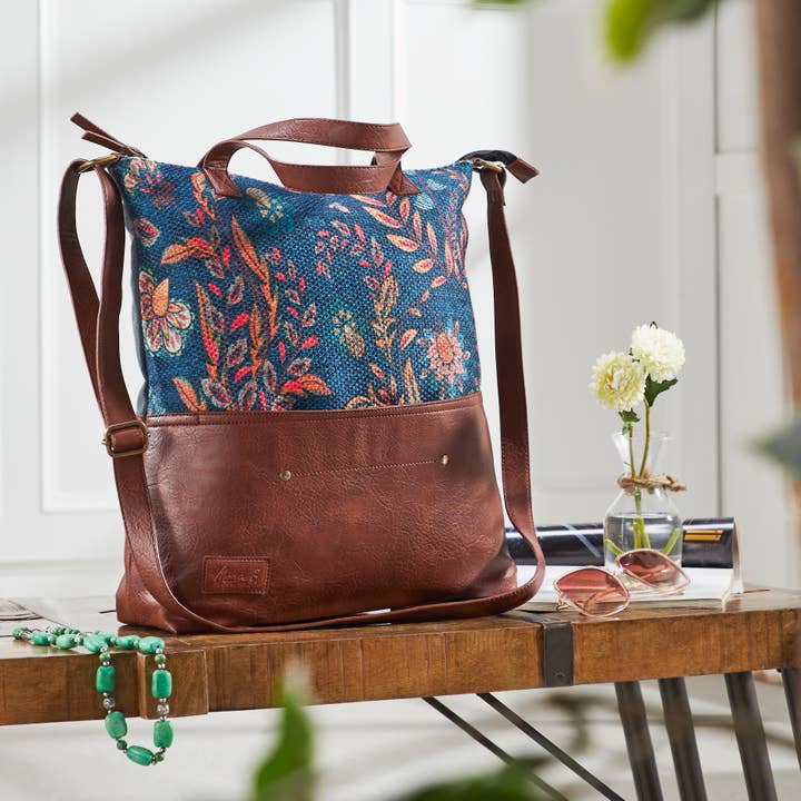 Mona B. - Wholesale Tote Bag - Women's - Amelia Canvas and Durrie convertible Tote, M-6519