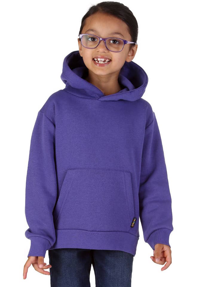 Trendy Toggs Kids Plain Overhead Purple Hoodie for wholesale by Trendy Toggs