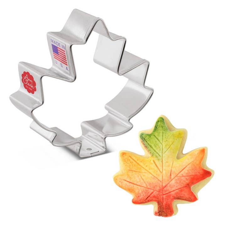 Small Maple Leaf Cookie Cutter, 2.75". (Bag of 1 Dozen) for wholesale by Ann Clark