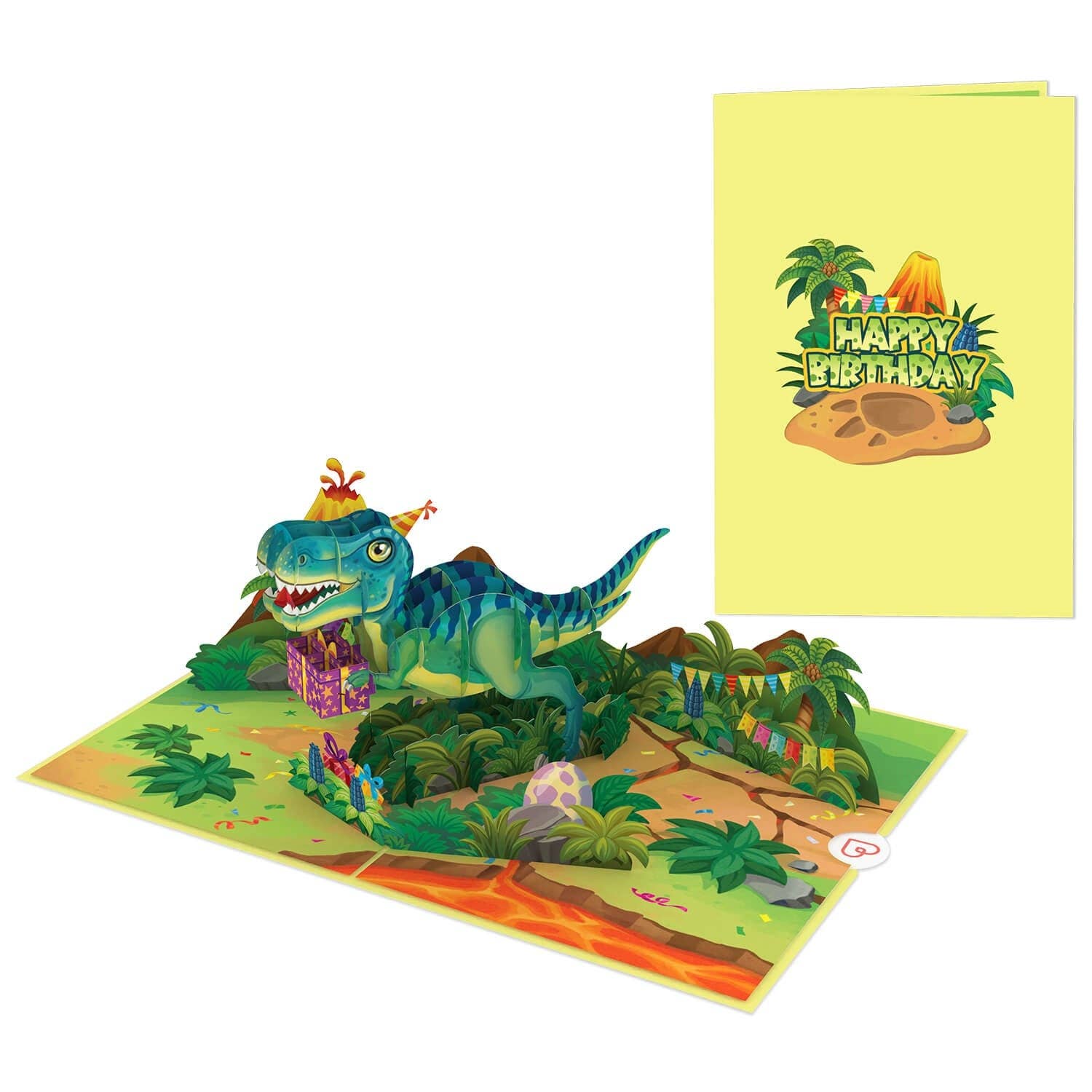 papercrush - Wholesale Verjaardagskaartje - Pop-upkaart met dinosaurus1