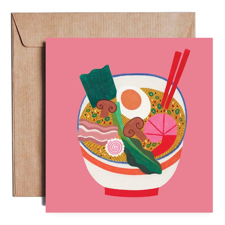 RAMEN card for wholesale by Daria Solak Illustrations