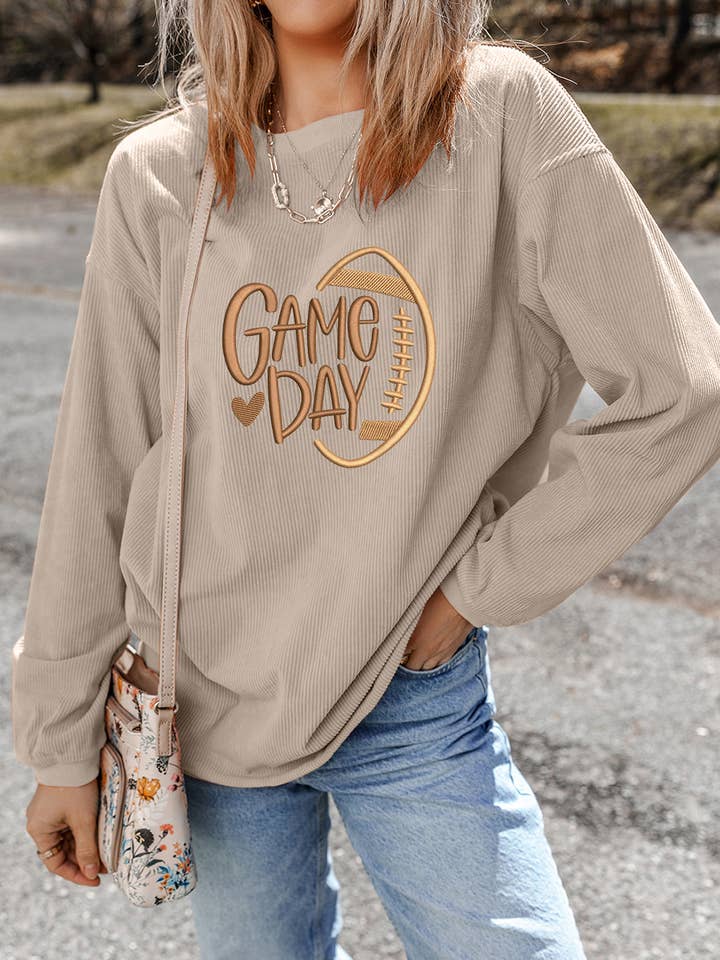 LDC Casual Tunic Shift Letter Pattern Pullover Sweatshirt for wholesale by Little Daisy Closet