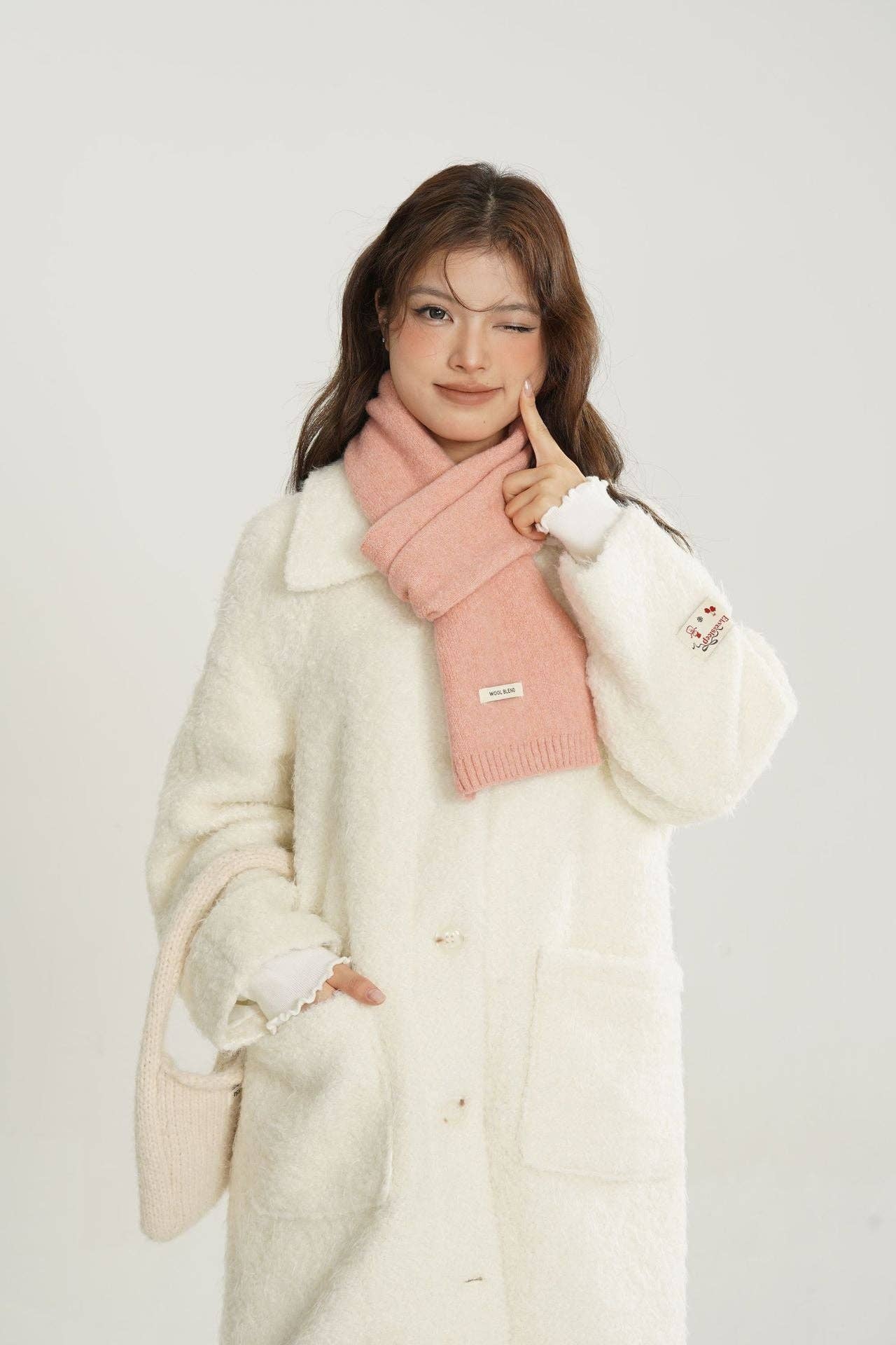 VividLux - Vente Écharpe – femme - Écharpe Enveloppante Unie Confortable11