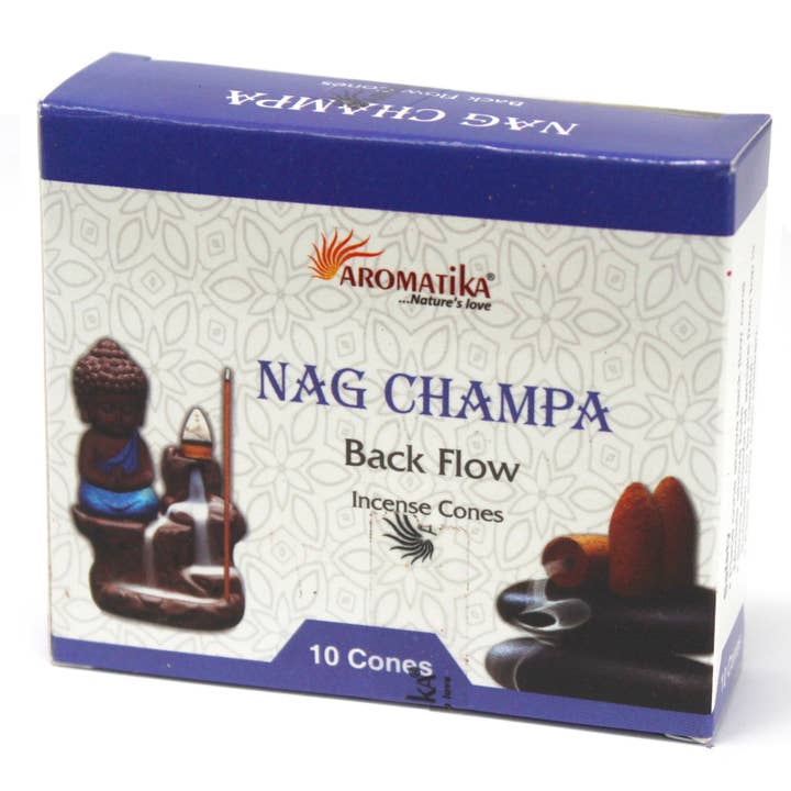 Cônes d'encens Aromatica Backflow - Nag Champa pour la vente par Ancient Wisdom