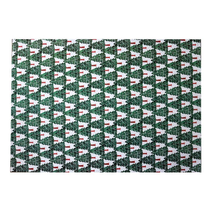 REGARO PAPIRO - Wholesale Flat Wrap - Large Size Fir Tree Holiday Wrapping Paper