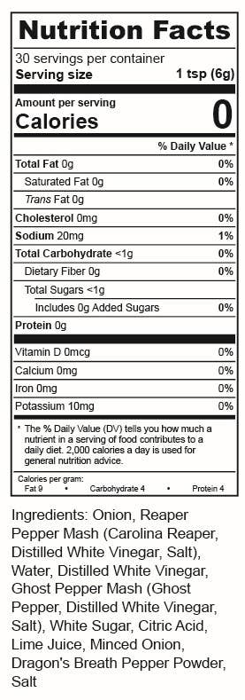 TorchBearer Sauces - Wholesale Hot Sauce - Sucker Punch | 5oz Bottle | Sour and Hot - Heat Level 11/104