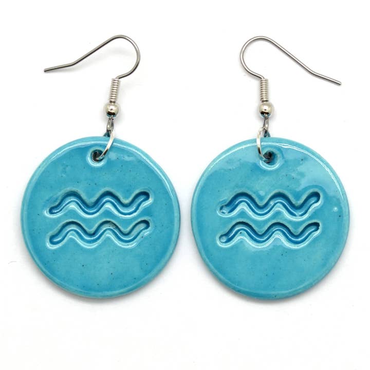 Dunitz & Company - Wholesale Dangle Earrings - Zodiac Ceramic Disc Earrings2