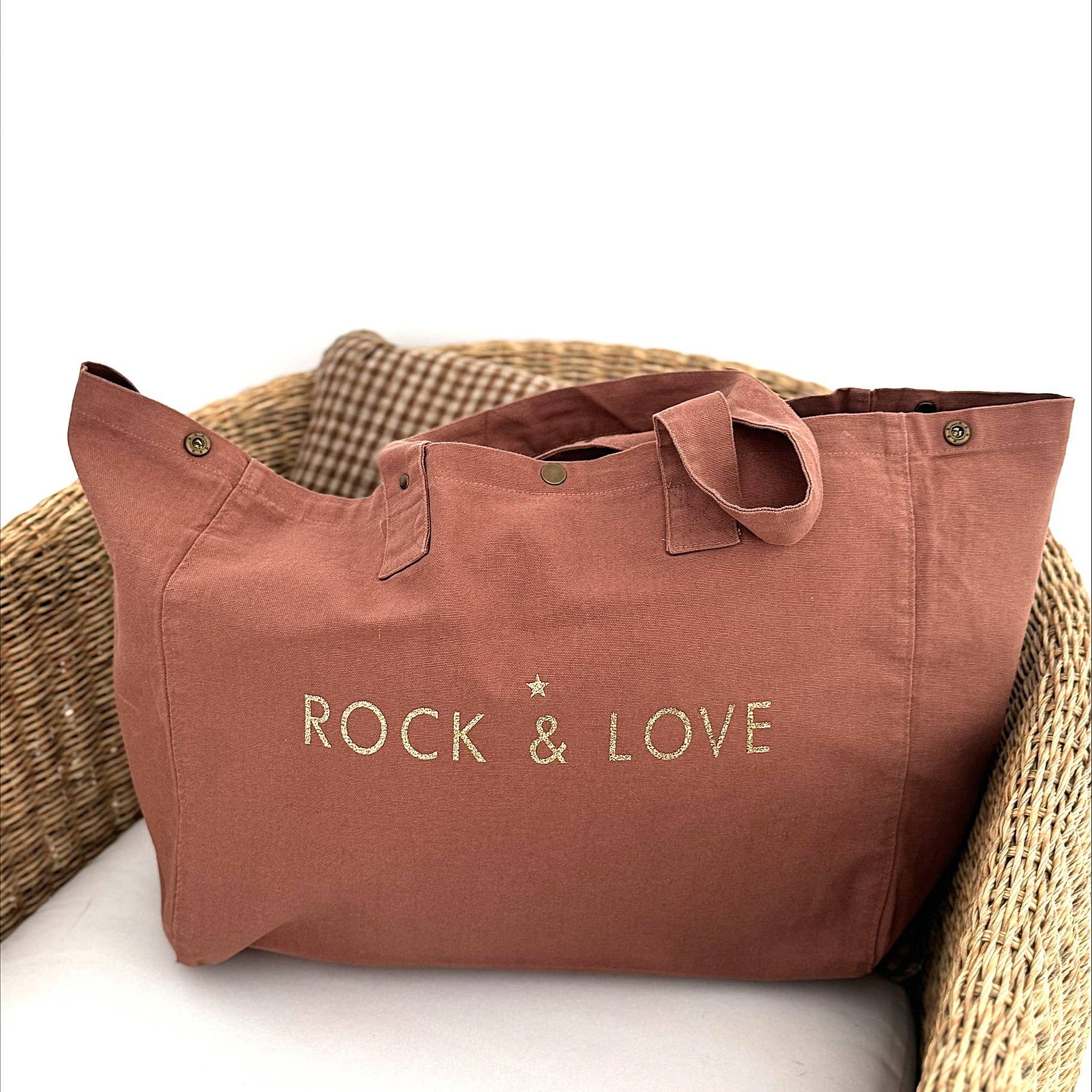 Marcel & Lily - Wholesale Tote Bag - Women's - Large tote bag "Rock and Love" - 6 colors to choose from7