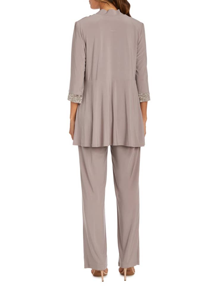 MOCHA RM Richards 2 Piece Lace Evening Pant Set for wholesale on Faire