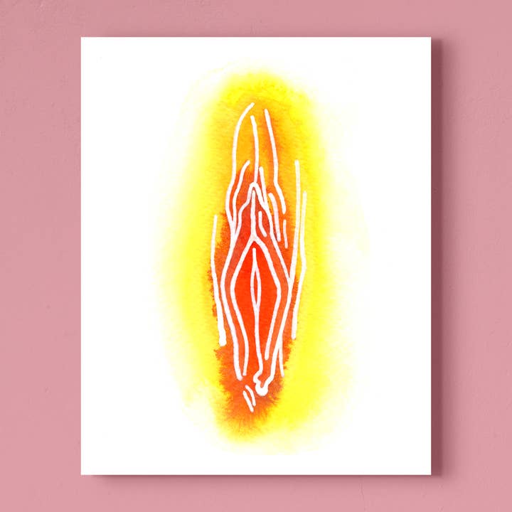 Vulva 01 Kunsttryk for engroshandel hos Deb Almond Art