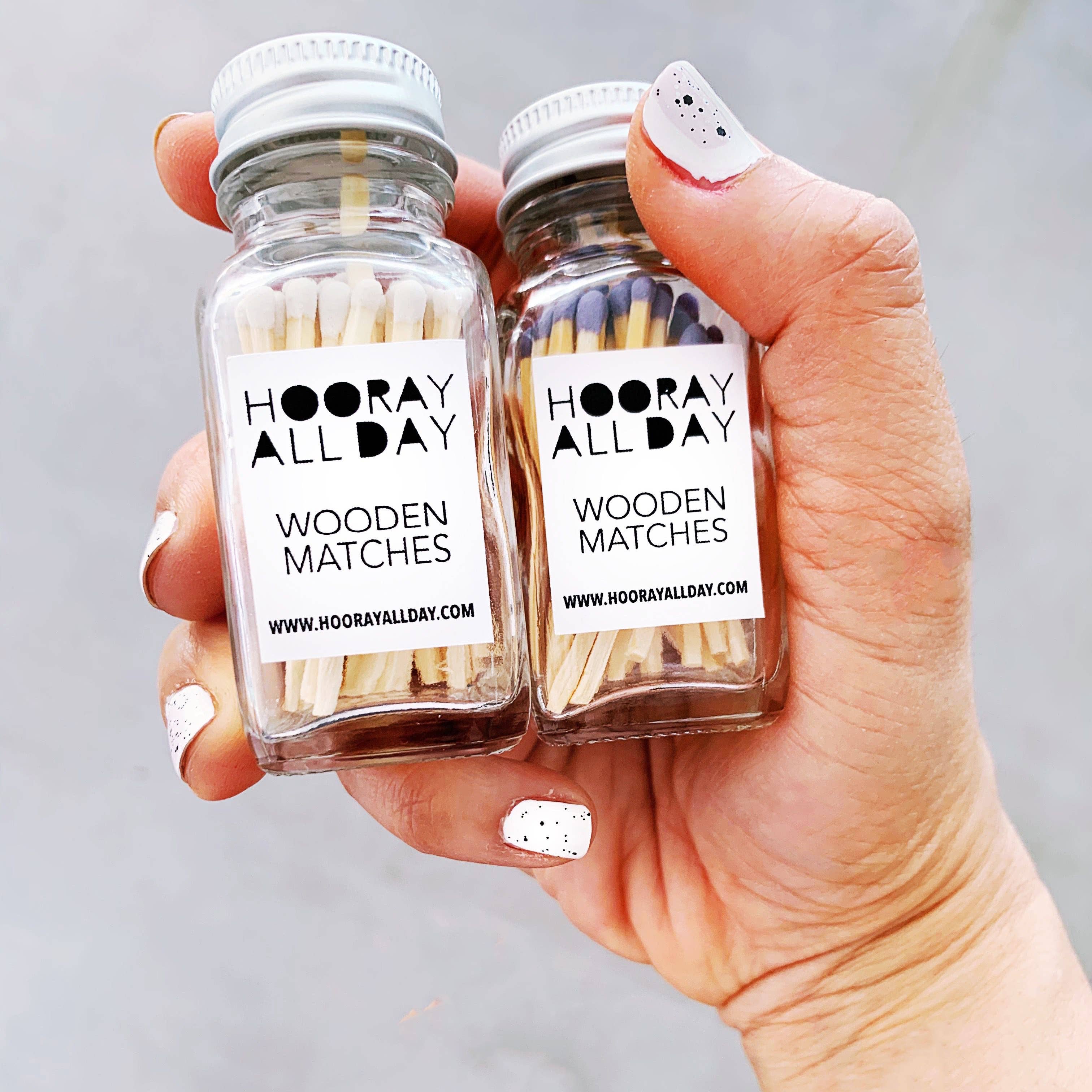 Hooray All Day - Wholesale Matches - Colorful Wooden Matches In Little Glass Bottle - New Colors!11