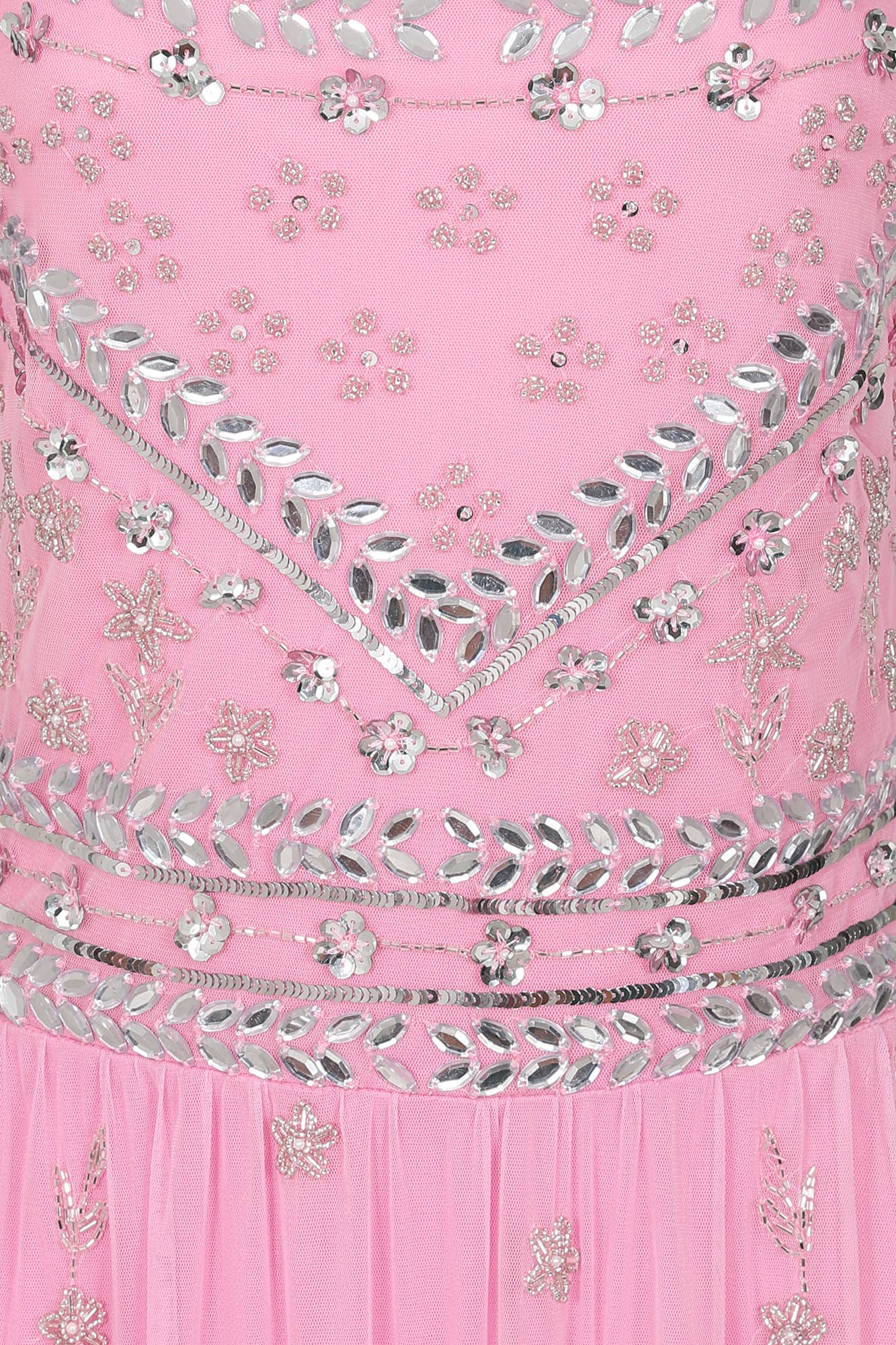 Jae Pink Strappy Back Maxi Dress with Floral Embellishment for wholesale on Faire1