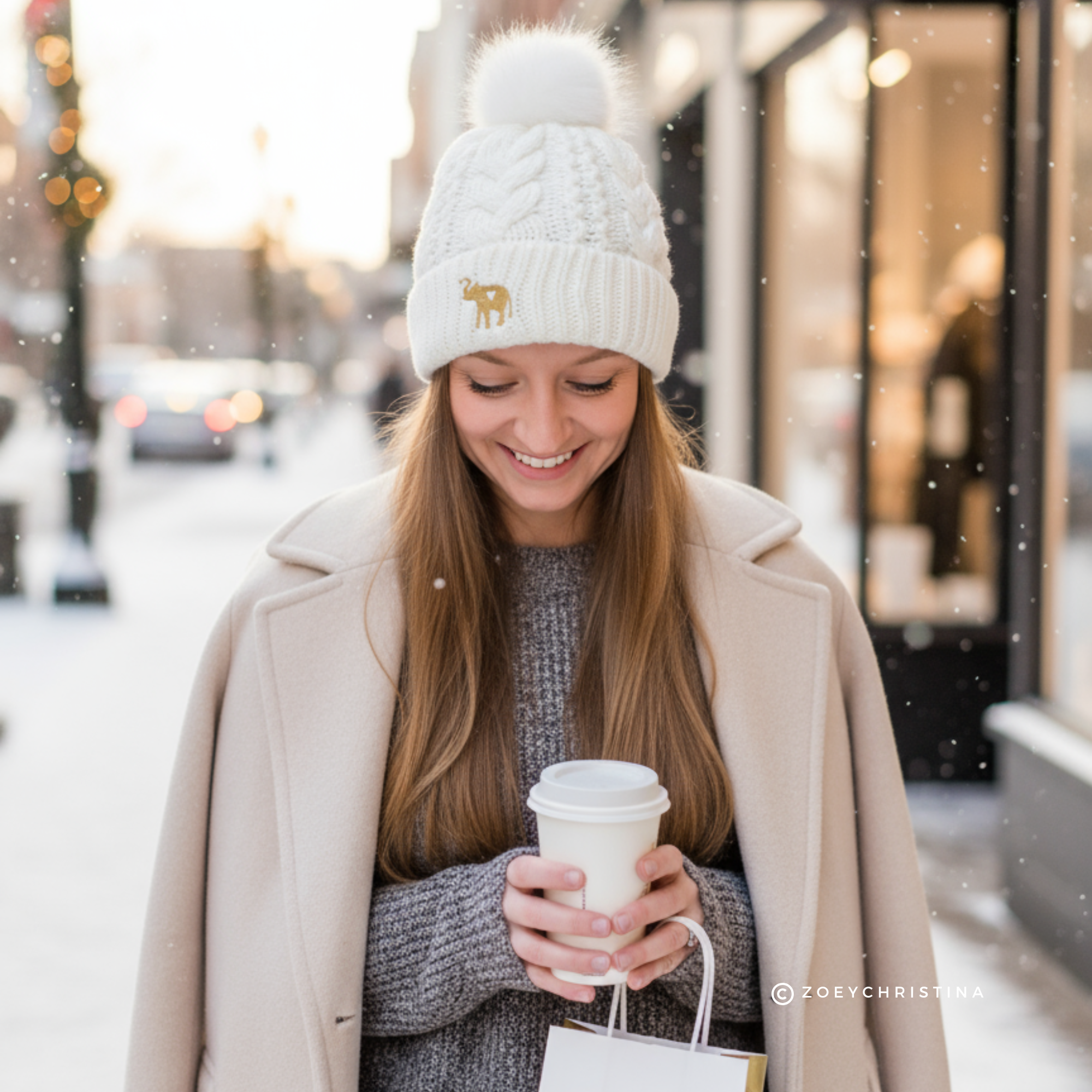 Zoey Christina - Wholesale Beanie - Women's - Elephant Embroidered Winter Hat6
