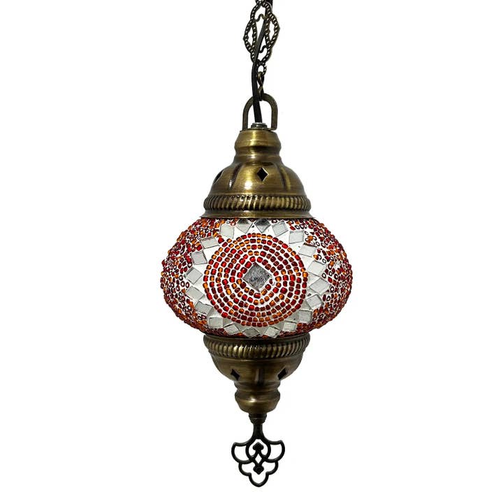 Etnico del Mondo - Wholesale Chandelier/Hanging Light - Handmade Glass Mosaic Chandelier Mediterranean Style #241