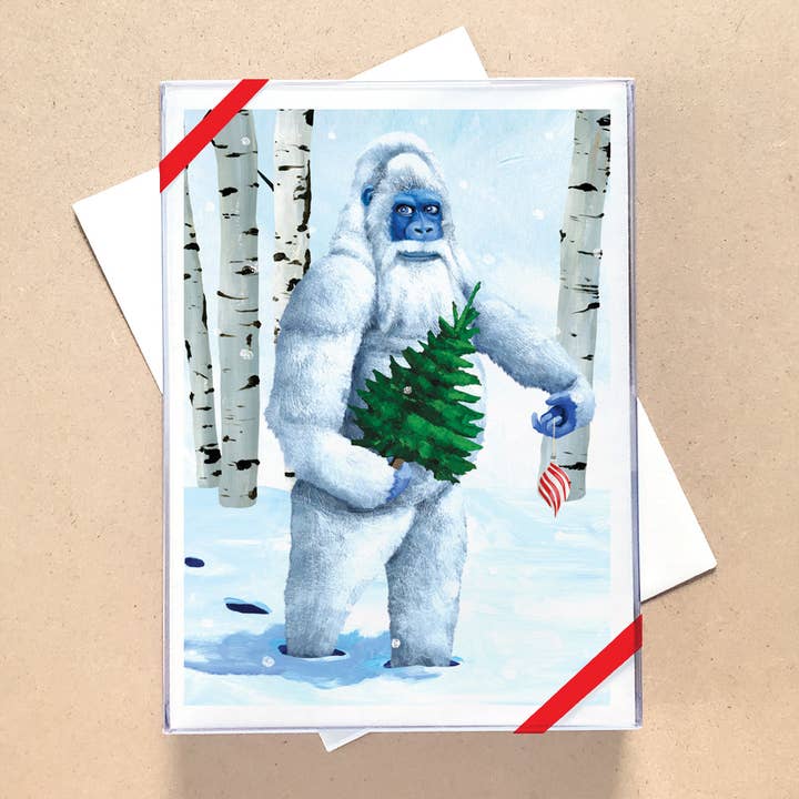 Yeti Boxed Holiday Cards for wholesale by Allport Editions