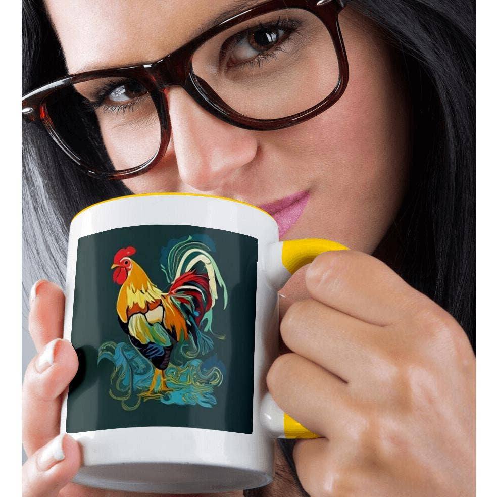 3dRose - Wholesale Coffee Mug - 3dRose, Cool Funny Rooster Chicken Water Color Style Art, Mug1