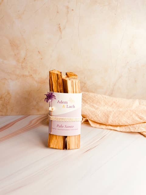 Adem & Lach - Wholesale Spiritual Stone/Crystal - Palo Santo with text: feelings (4pcs)2