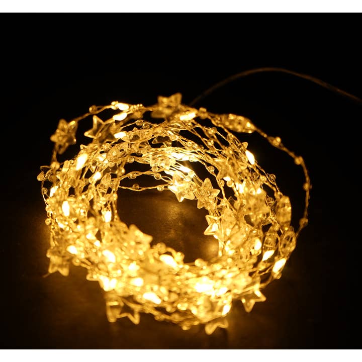 Holiday Depot Inc. - Wholesale String Lights - M9602- LED Star string light, 50lts, 5m length - Warm white2