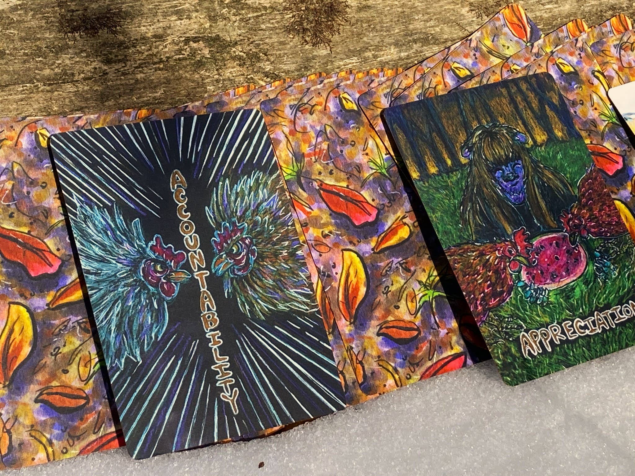 The Empathetic Chicken - Wholesale Tarot Cards - Chicken Transition Oracle Card Deck15