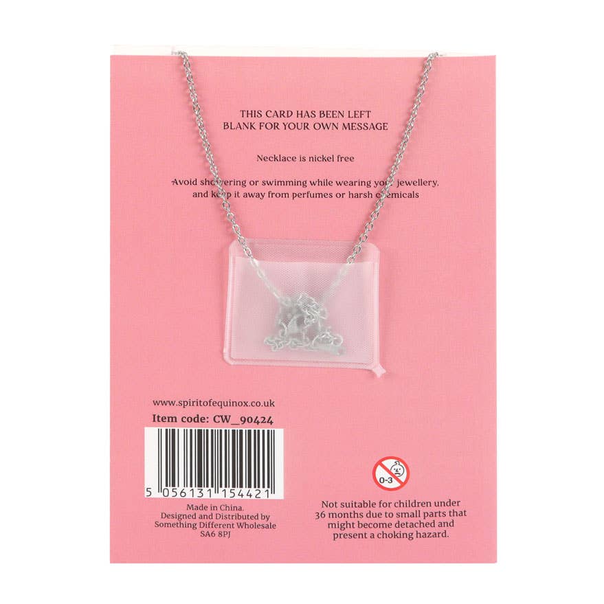 Something Different Wholesale - Wholesale Everyday Greeting Card - Rose Quartz Crystal Moon Necklace on Greeting Card4