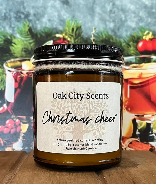 Oak City Scents - Wholesale Jar/Filled Candle - Christmas Cheer Holiday Scented Candle / Mulled Wine 1
