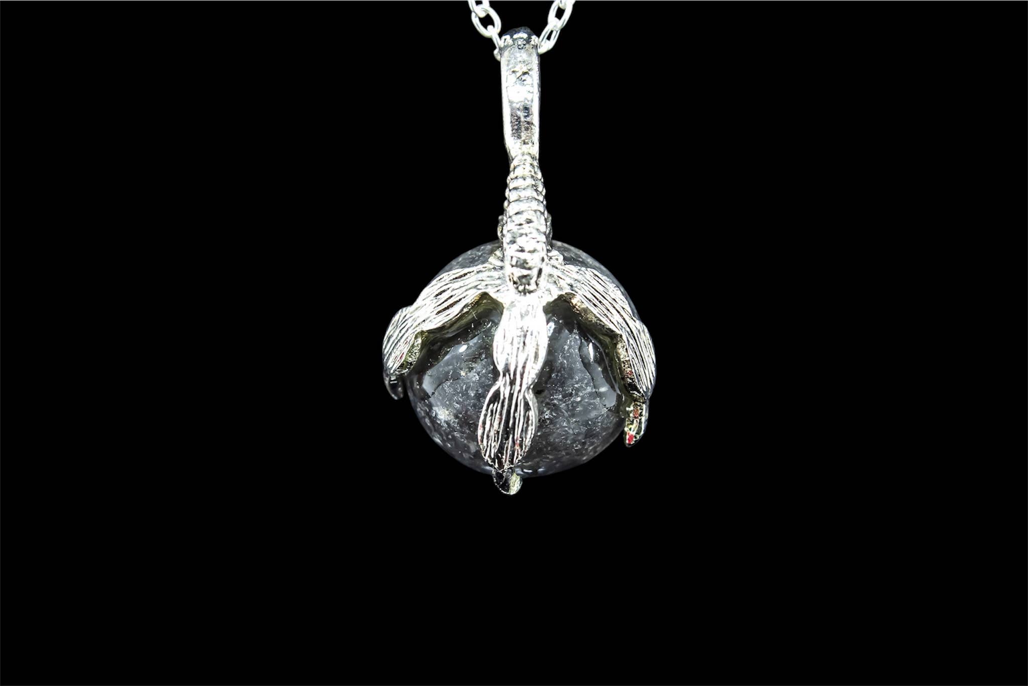 Quasar Gems USA - Vendita all'ingrosso Collana con ciondolo/pendaglio - Collana con ciondolo a sfera di pietra preziosa in artiglio2