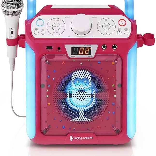My Wholesale Warehouse - Wholesale Speakers - Singing Machine SML682BTP Bluetooth and CD Karaoke Machine with LED Lights and Microphone6