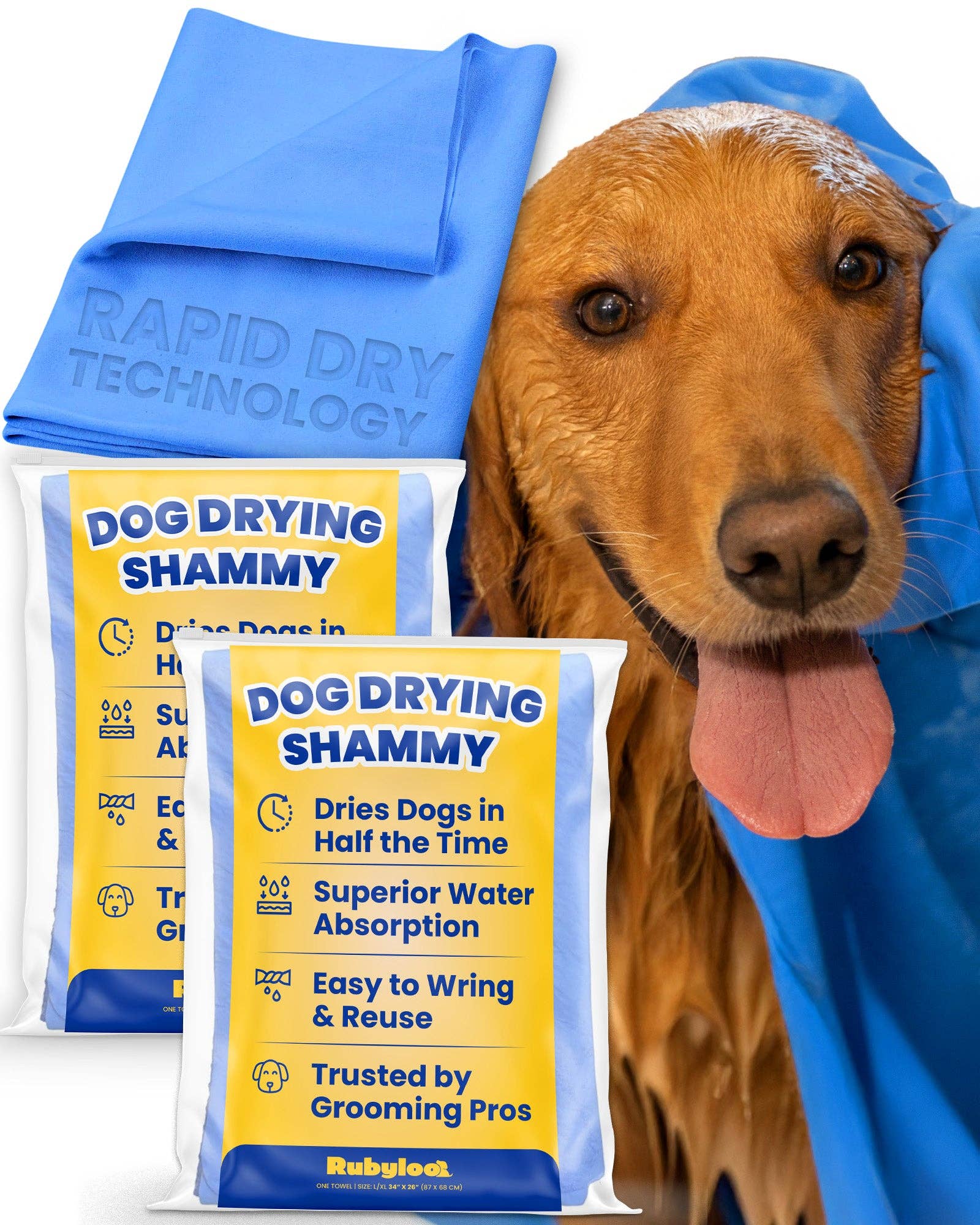 Rubyloo - Wholesale Pet Cleaning Supplies - Dog Drying Shammy Towel0