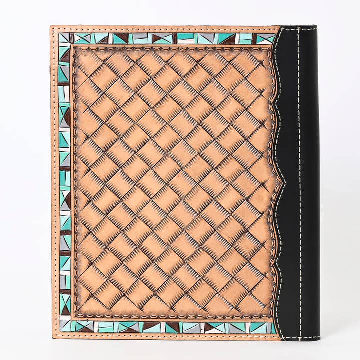 LS Western - Wholesale Journal/Diary - ADBG1196 American Darling Western Hand Tooled Leather Portfolio Bag Genuine Leather12