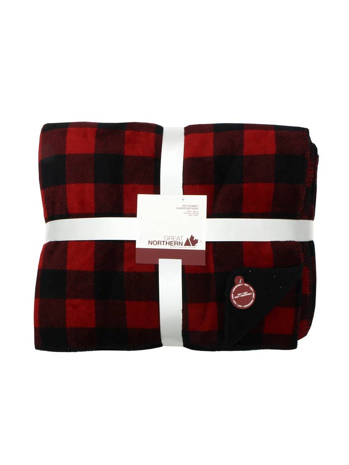 GN faux shearling oversized throw 150x210cms - red for wholesale by Gertex