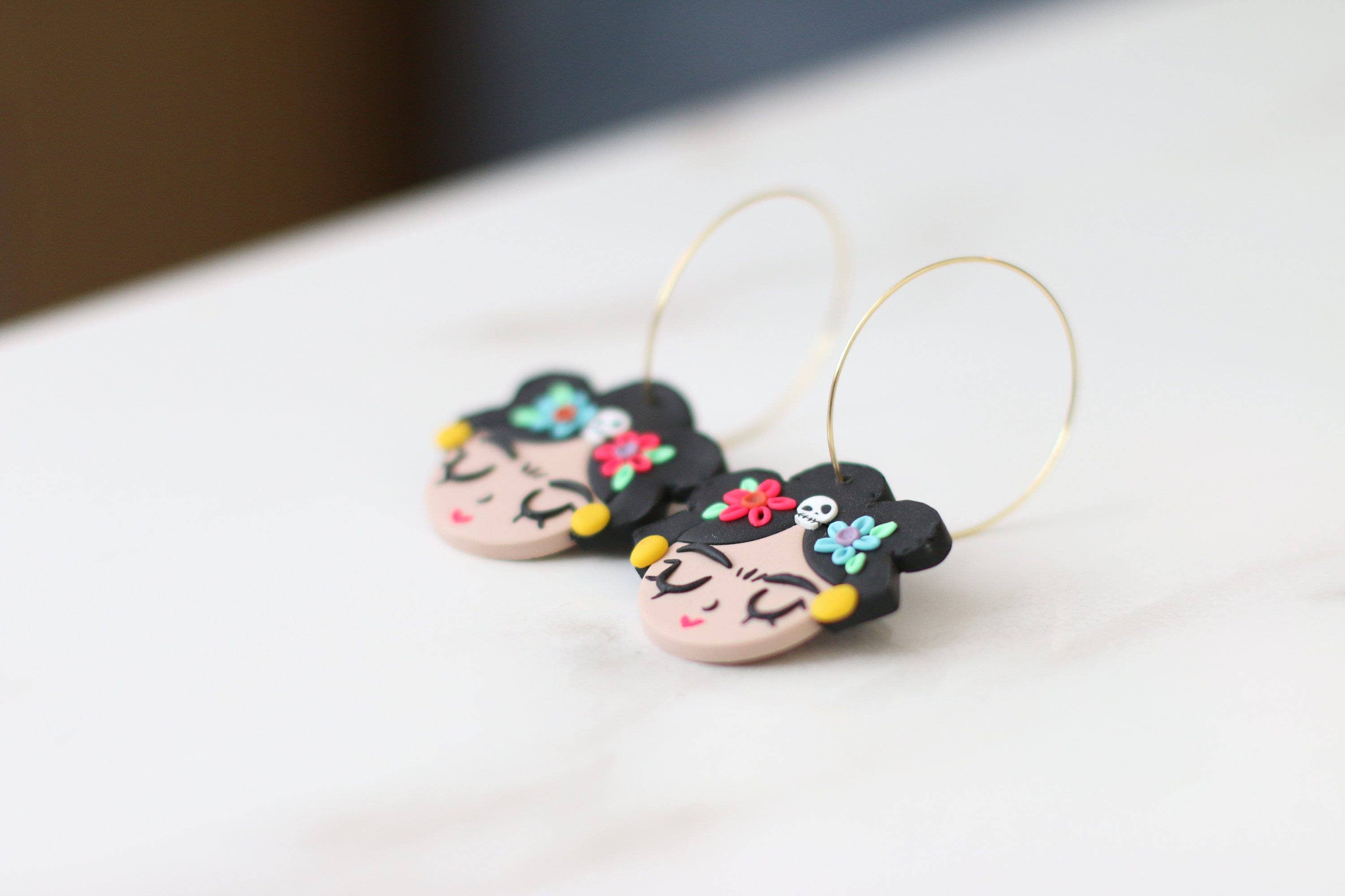 Skye Eclisse Jewelry - Wholesale Dangle Earrings - Day of The Dead Earrings, Frida Kahlo Earrings for Women7