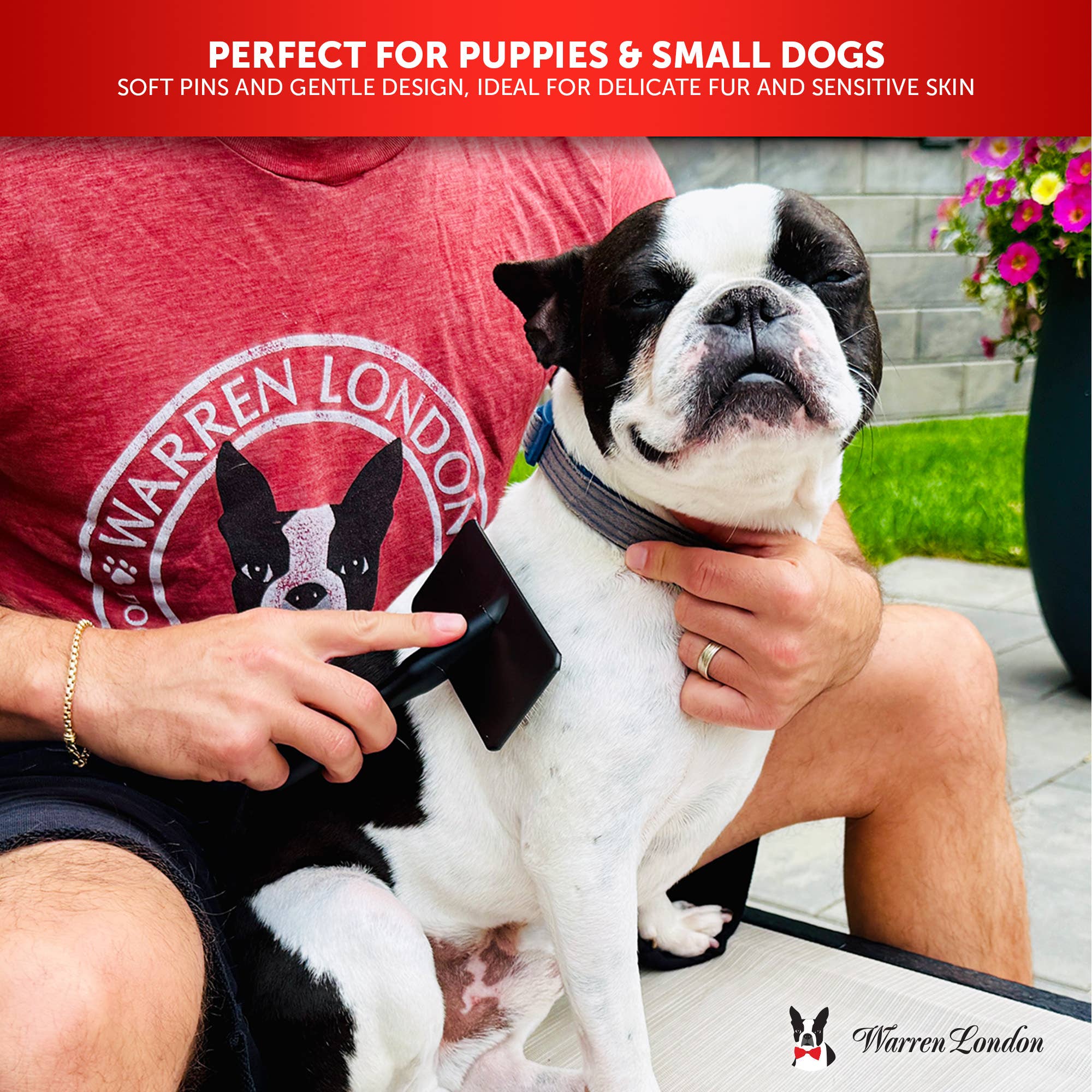 Warren London Dog Products - Wholesale Pet grooming tool – Dog - Gentle Touch Slicker Brush3