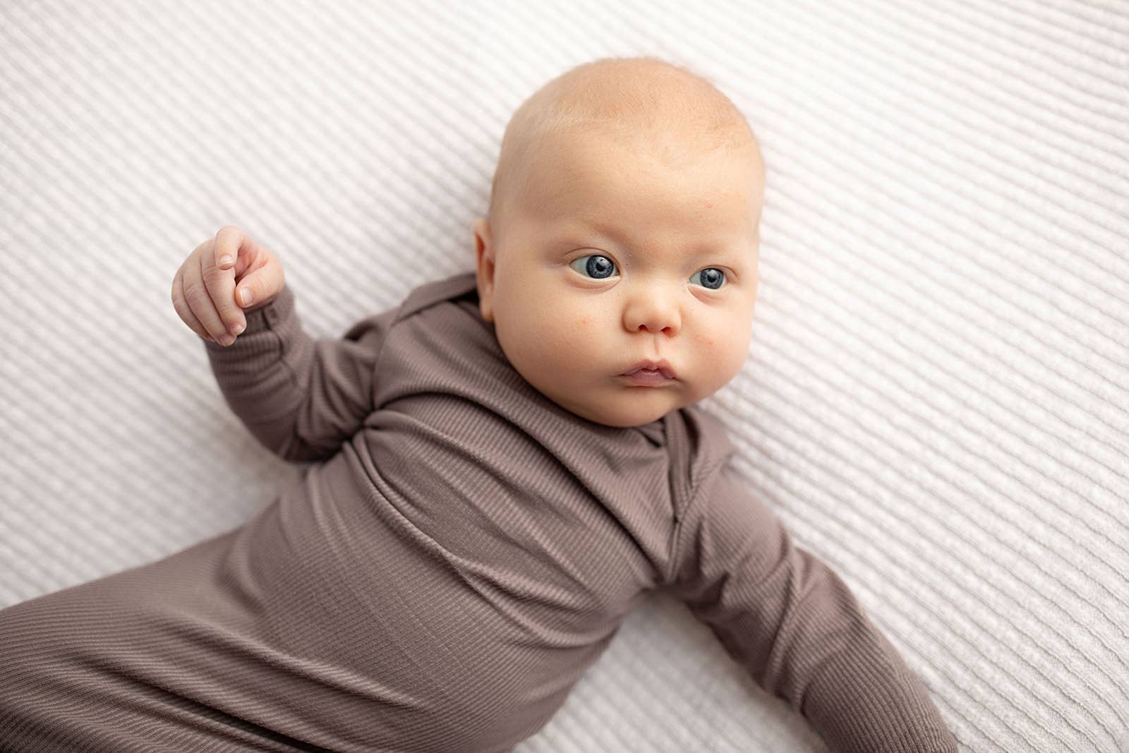 Three Little Tots - Wholesale Babygown - Baby - Cocoa Brown Ribbed Knotted Newborn Baby Gown sleepwear37