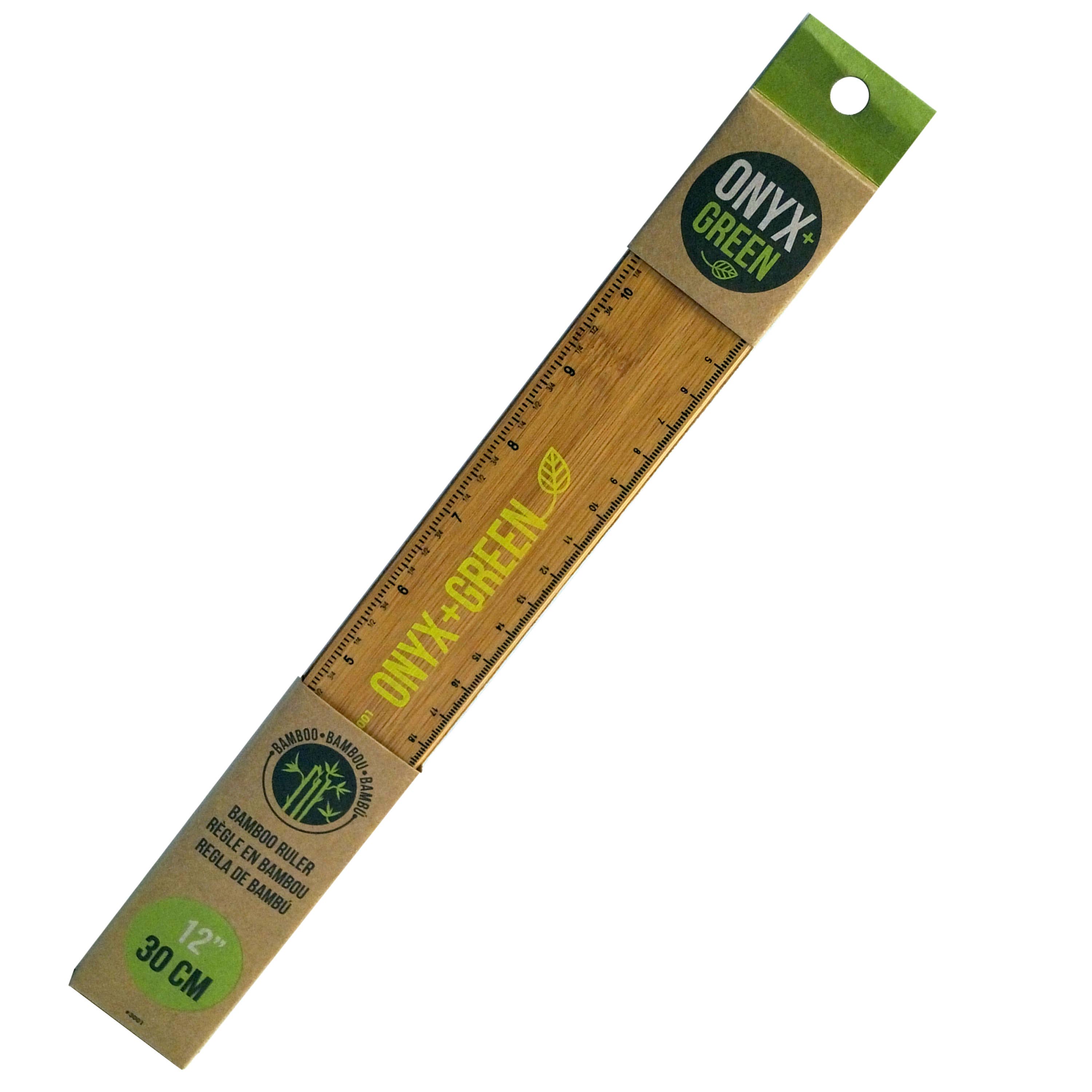 Onyx and Green - Wholesale Ruler - 12"/30Cm Ruler, Bamboo0