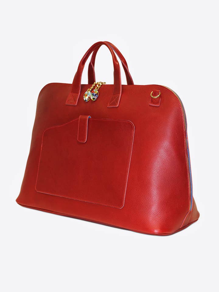 Venetian Nautical Leather Bag with Glass Pendant for wholesale by Terrida