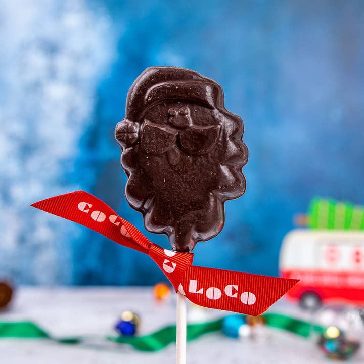 Dark Chocolate Santa Lolly – 40g for wholesale by Cocoa Loco