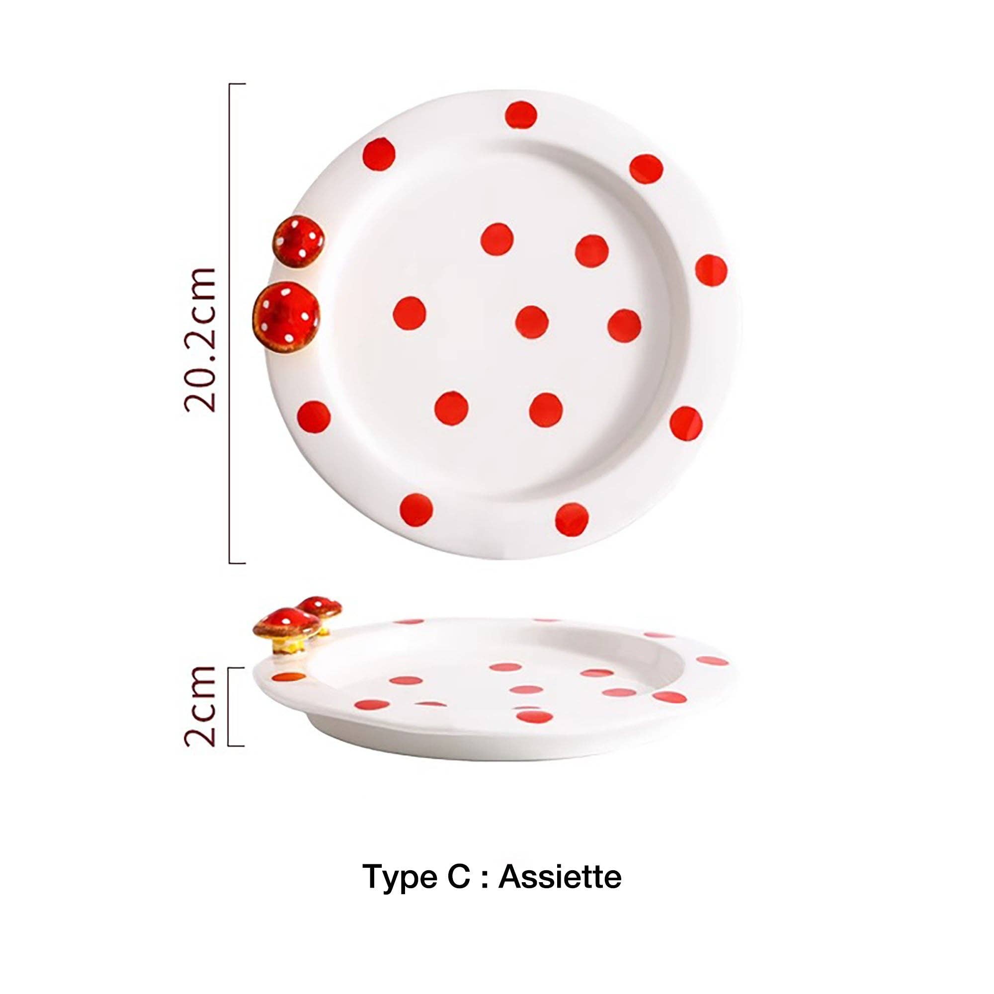 MinoCraft - Vendita all'ingrosso Teiere - Teiera in ceramica con motivo a fungo fatato2