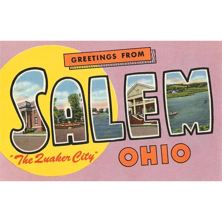 Carte postale OH-460 Salutations de Salem pour la vente par Found Image Press