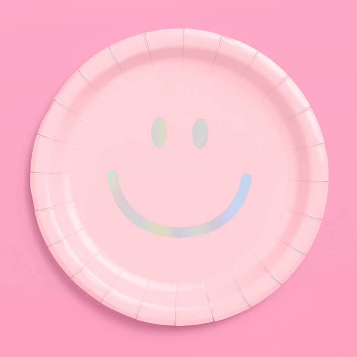 xo, Fetti - Wholesale Disposable Plate - Smiley Pastel Paper Plates, 24 pcs 9" Birthday Party, Decor2