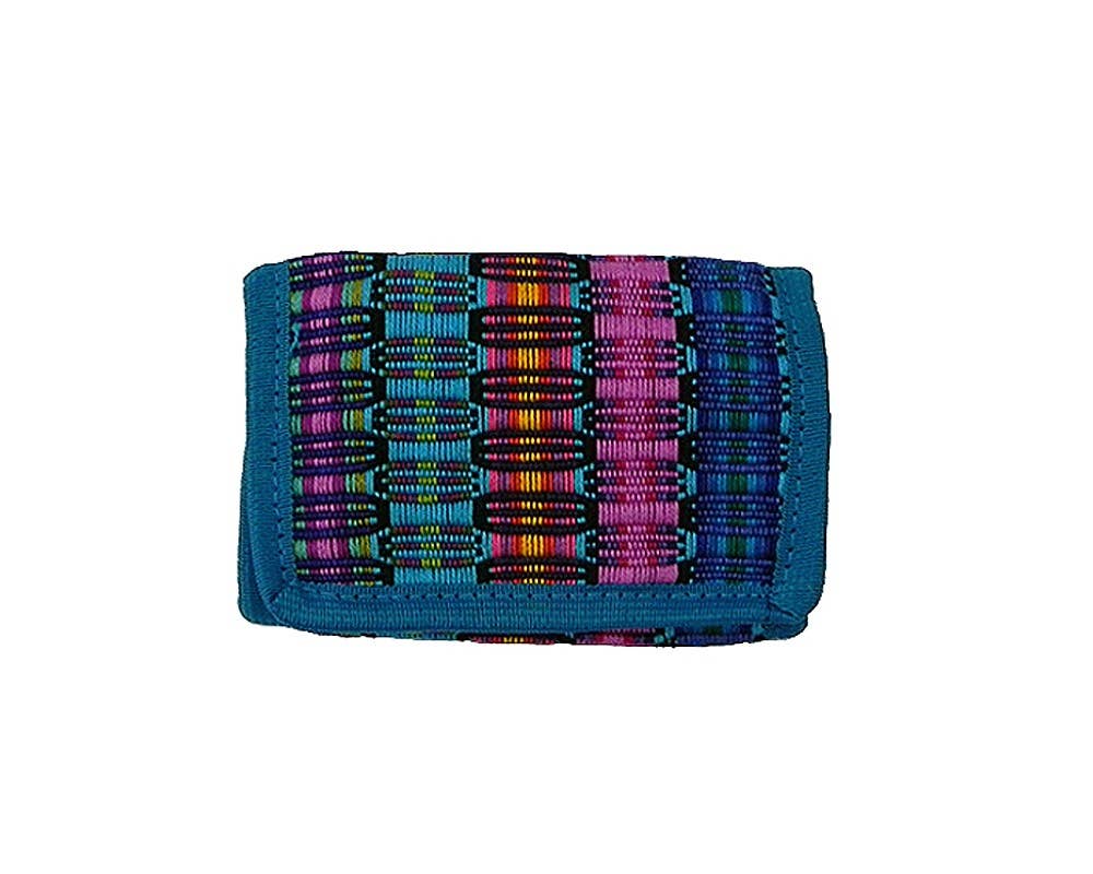 Pichincha - Wholesale Wallet - Women's - Woven Striped Guatemalan Velcro Trifold Wallet2