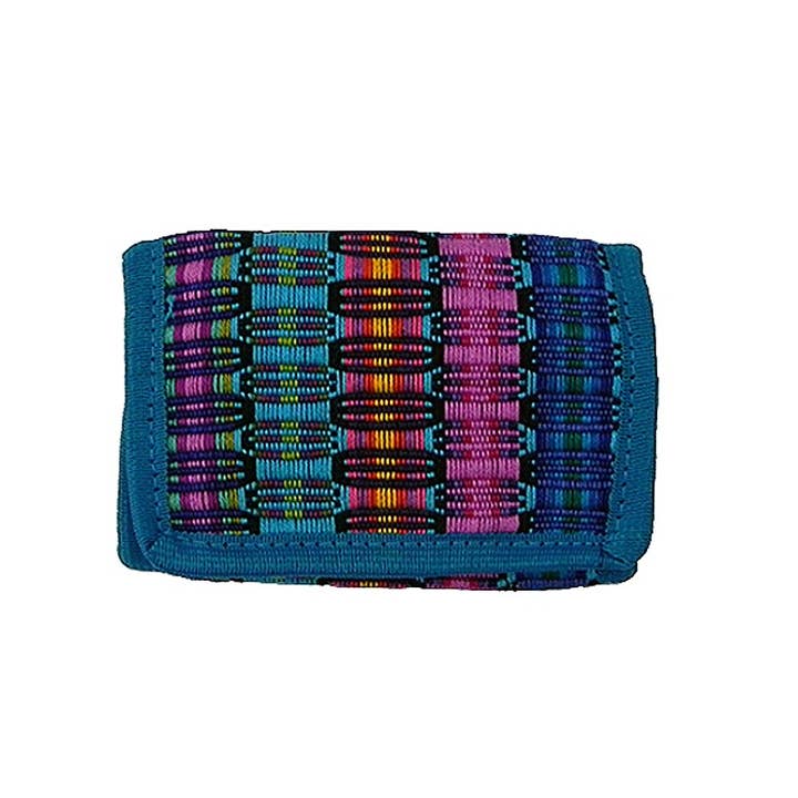 Pichincha - Wholesale Wallet - Women's - Woven Striped Guatemalan Velcro Trifold Wallet2