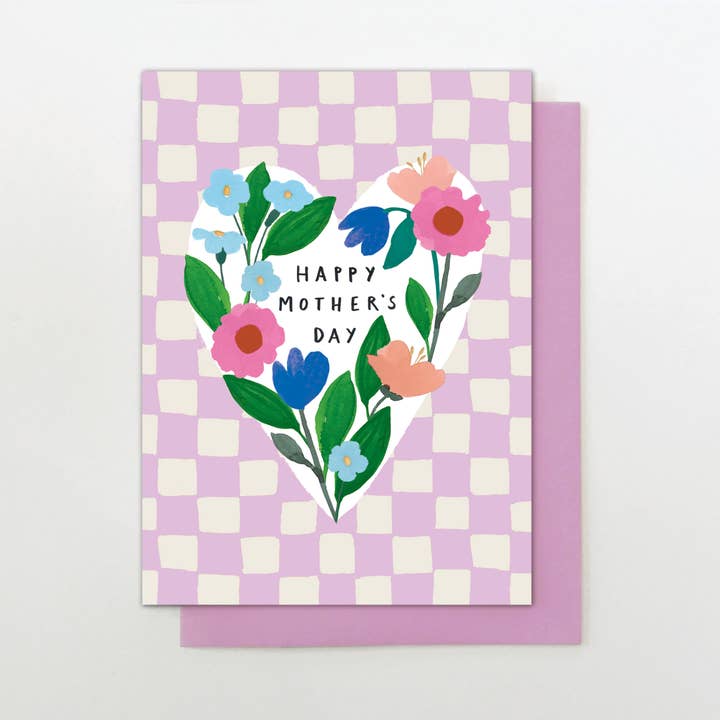 MF07 - Happy Mother's Day Floral Heart for wholesale by Stop the Clock Design