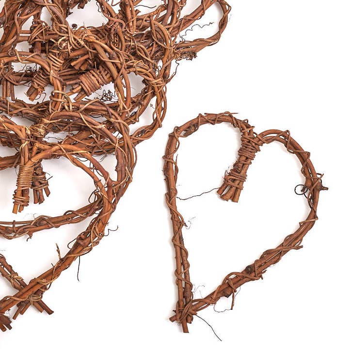 Factory Direct Craft - Wholesale Wreath - 12" Natural Grapevine Heart Wreath - Rustic Vine Twig Decor4