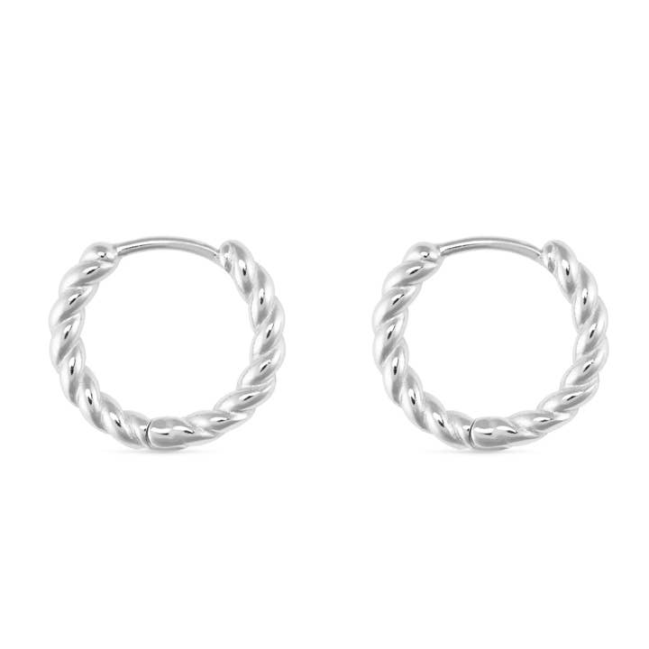 Small Silver Thin Hoop Earrings for wholesale by Elk & Bloom